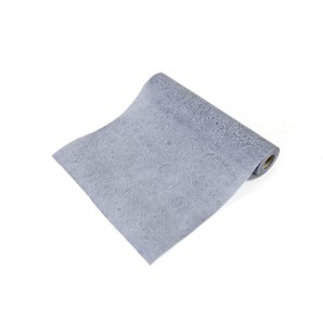 CHEMIN DE TABLE GRIS EN RELIEF INTISSE - 29 CM X 5 METRES