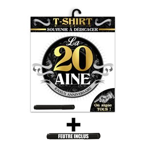 TEE-SHIRT 20 AINE HOMME AVEC MARQUEUR