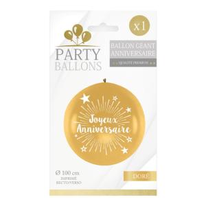 Ballon Géant Joyeux Anniversaire Doré