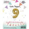 CAKE TOPPER CHIFFRE 9 OR