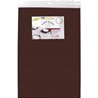 NAPPE RONDE EFFET TISSU CHOCOLAT 240CM