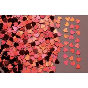 CONFETTIS DE TABLE COEURS ROUGES 25 GRAMMES