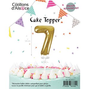 CAKE TOPPER CHIFFRE 7 OR